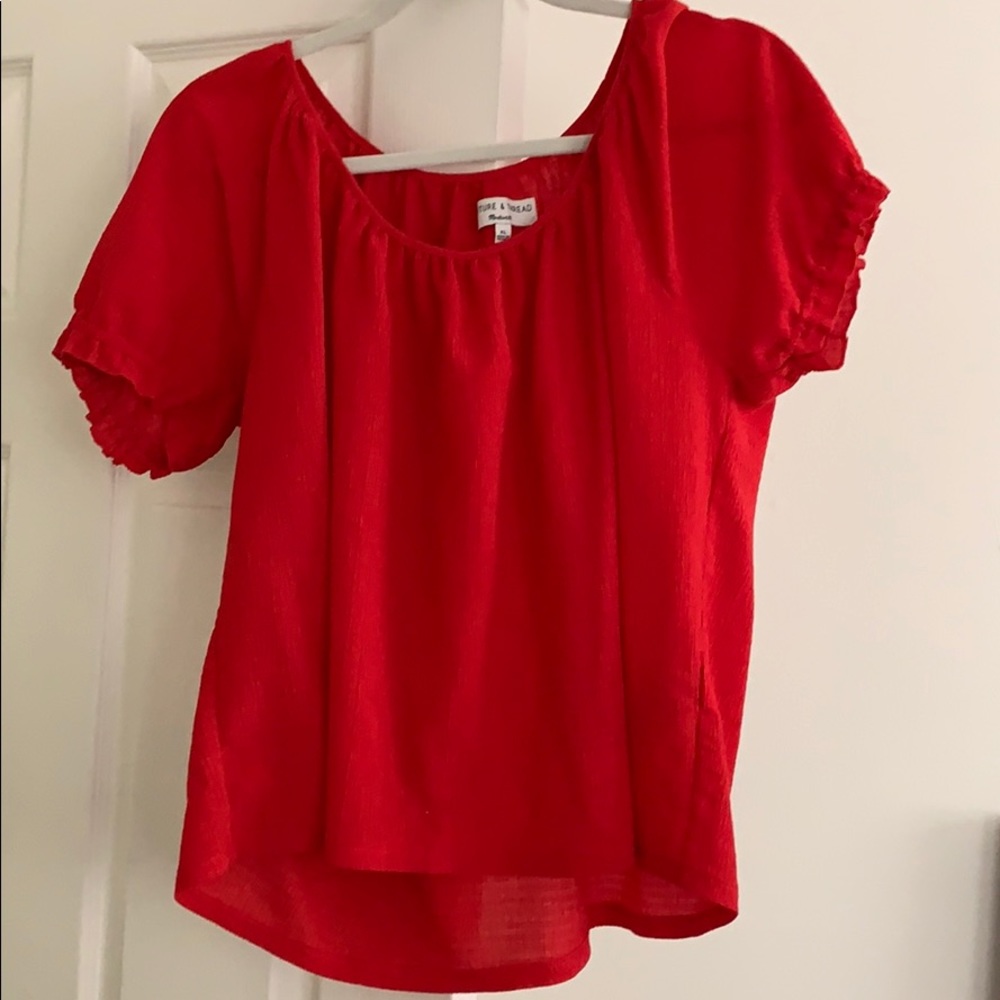 Madewell red shirt